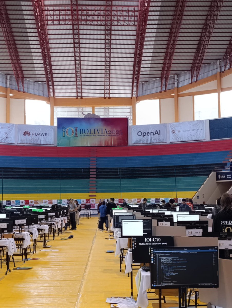 ICYMI: We joined the action in Bolivia 🇧🇴 at the 37th International Olympiad in Informatics #IOI2025. It was inspiring to see top young programmers take on challenges and connect with the Olympiad community. 

📸 Highlights from #IOIBolivia below ⬇️