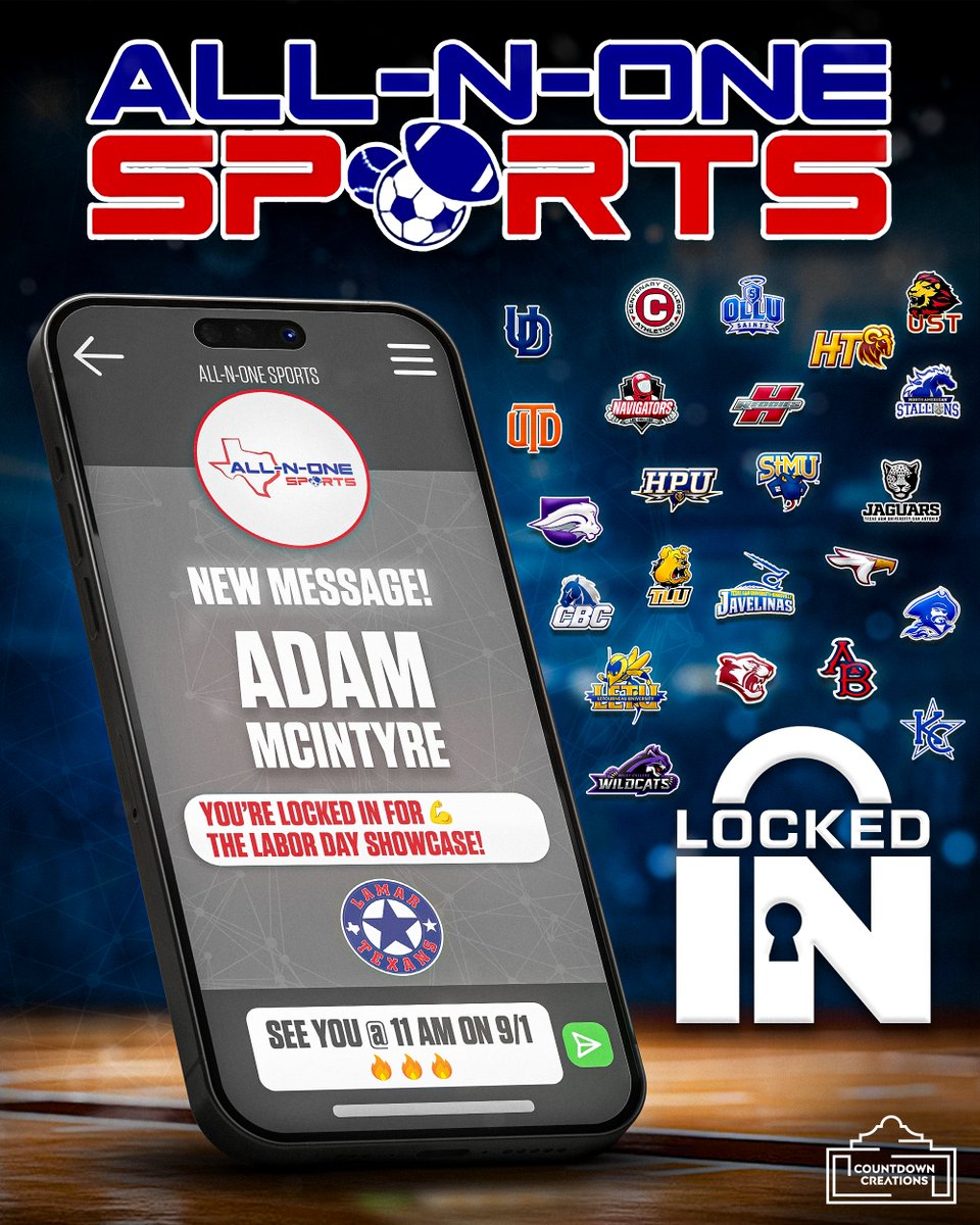 Champion Athletes Academy (@bacchampionath) on Twitter photo WELCOME <a href="/AdamMcIntyre26/">Adam McIntyre</a> to the <a href="/AllNOneSports1/">All-N-One Sports Services</a> Labor Day College Showcase! WELCOME <a href="/AdamMcIntyre26/">Adam McIntyre</a> to the <a href="/AllNOneSports1/">All-N-One Sports Services</a> Labor Day College Showcase!