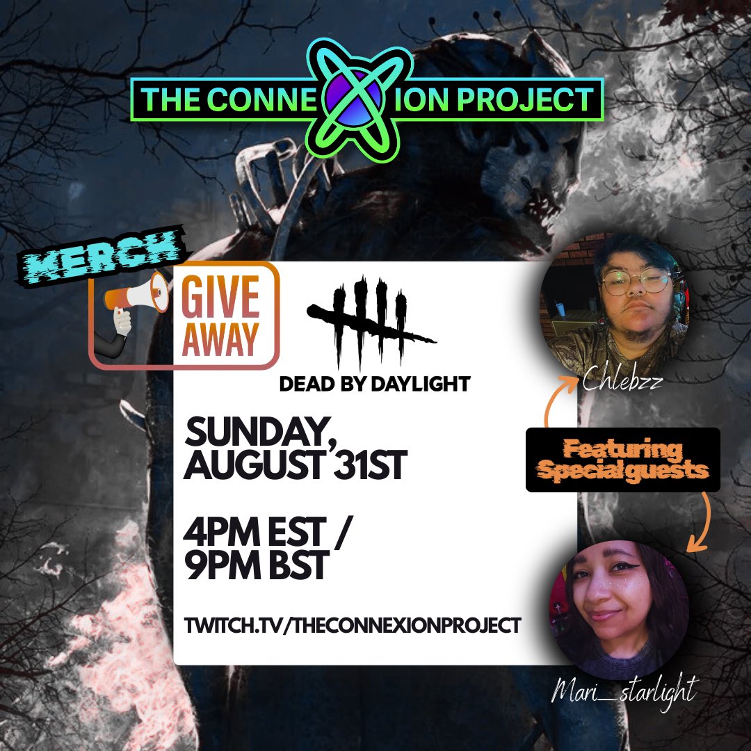 Hey guys!! We have a fun event coming up soon, so mark your calendars as we get into some DBD customs with our special guests!