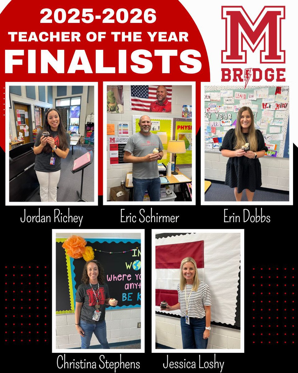 We are thrilled to announce our five amazing Teacher of the Year Finalists for the 2025-2026 school year! These outstanding educators go above and beyond each day to inspire, support, and empower our students. Join us in celebrating their hard work and dedication. ⚡️