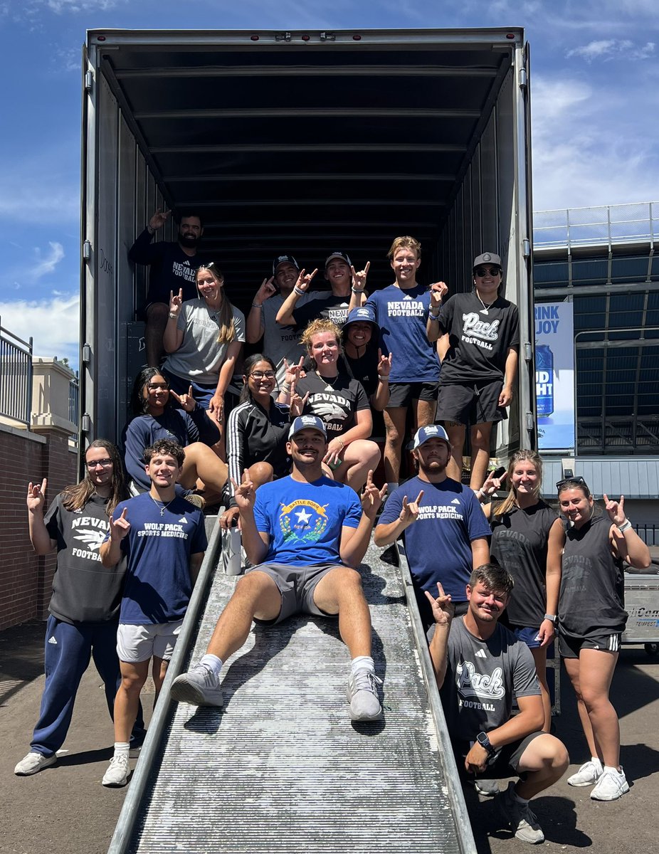 Truck leaves tomorrow, which means all hands on deck!! Big shoutout to all of our support staff students and all their hard work, keep crushing it on the field and in the classroom this fall! 

Go Pack! 🐺
#RiseTogether 
#Equipment 
#SportsMedicine 
#Video
#Nutrition 
#Recruiting
