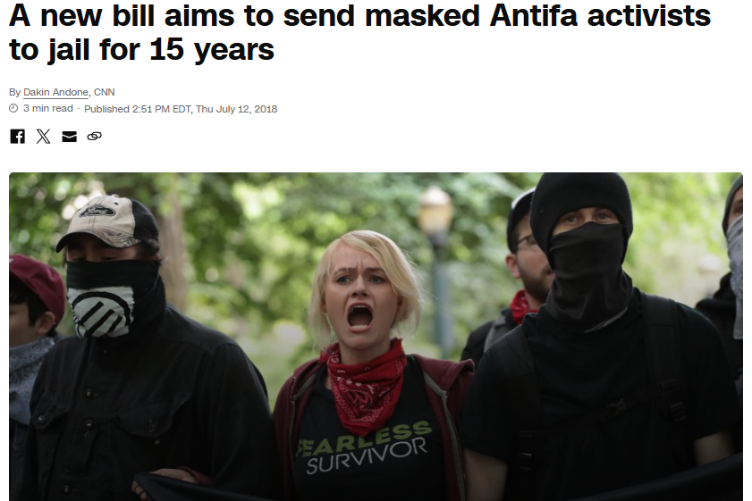 Isn't it weird that, two years before the pandemic, Congress attempted to pass the Unmask ANTIFA Act of 2018?

Then, during the pandemic, useless masks in public became a requirement.

Then, in the summer, ANTIFA rioted and destroyed our cities, all while masked.

Weird, right?