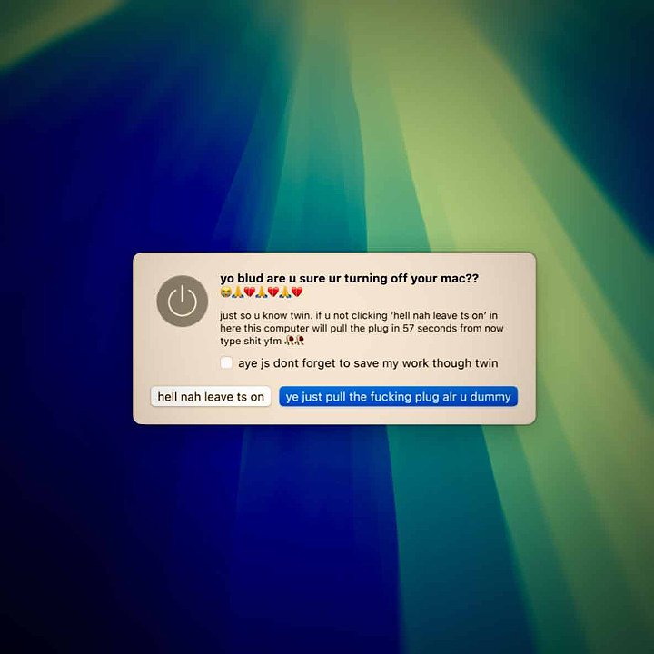 nitzukai's tweet image. just updated my mac what is this bro😭