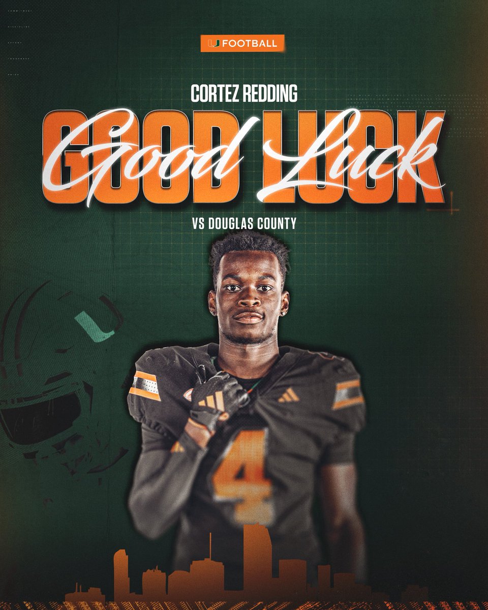 Cortez Redding (@cortez_redding4) on Twitter photo Lets ride!! #GOCANES💚🧡 Lets ride!! #GOCANES💚🧡