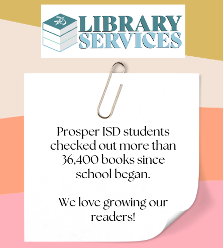 PISD_Libraries's tweet photo. Our first week of helping students find those just right books is off to a great start! #prosperproud https://t.co/BNEKNOGDsu