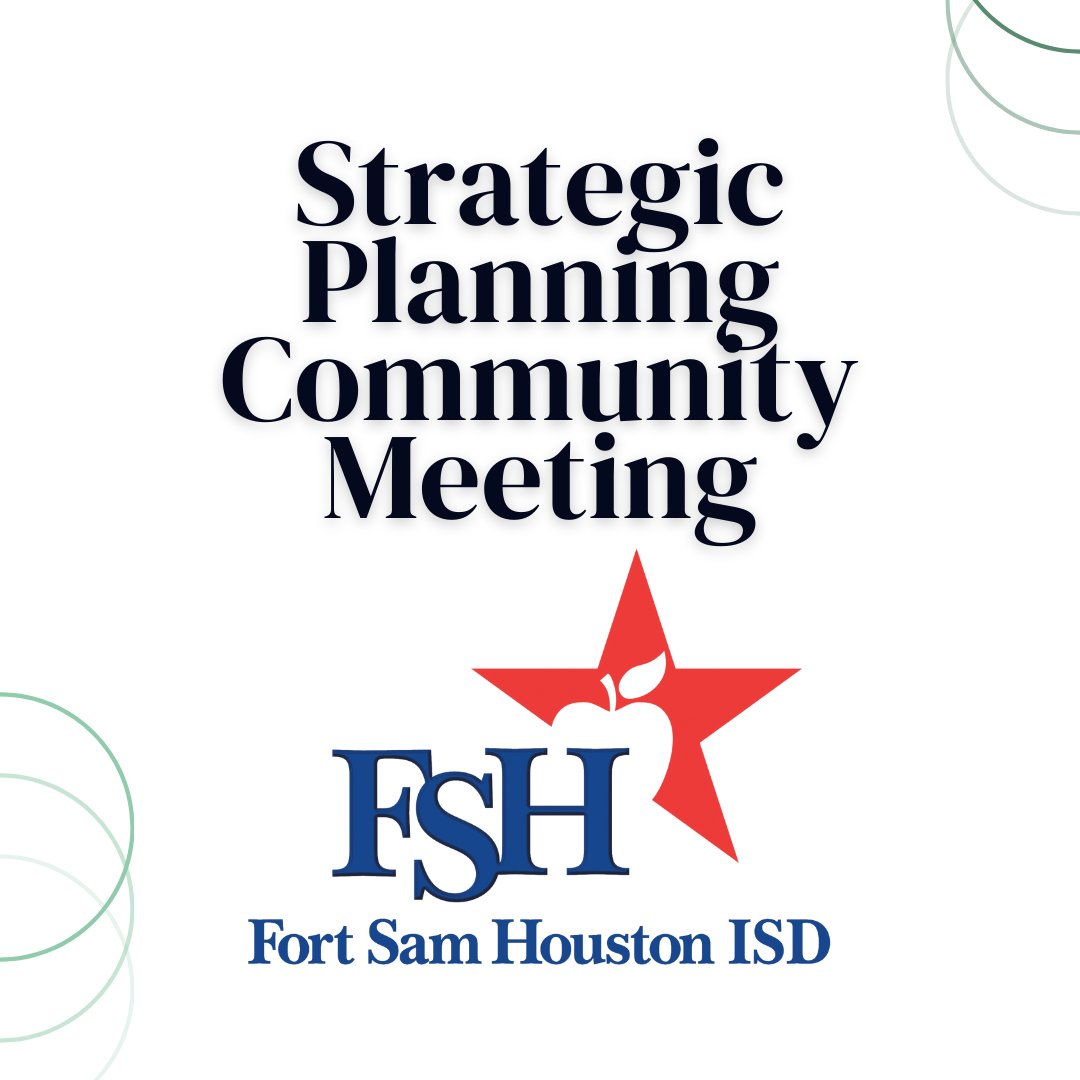 Your voice matters in shaping the future of FSHISD! Join us on September 3, 2025, from 6:00-8:00 p.m. to help develop our district's strategic plan. 

Ready to make a difference? RSVP by September 1st. 

Find the RSVP details on our website: fshisd.net
