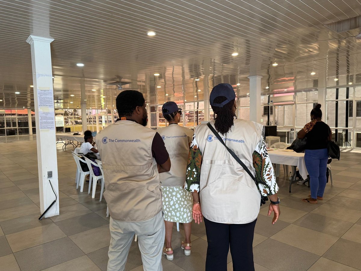 A team from the Commonwealth is now on the ground in Guyana 🇬🇾

They observed the disciplined voting, where members of Services, which include the Guyana Police Force, Guyana Defence Force, &amp; Guyana Prison Service, cast their ballots ahead of the 1 September general elections.