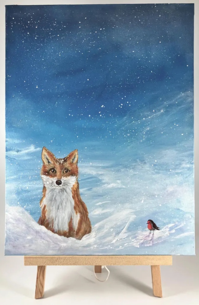 Fox and Robin acrylic painting on stretched canvas #MHHSBD #earlybiz

etsy.com/uk/listing/163…