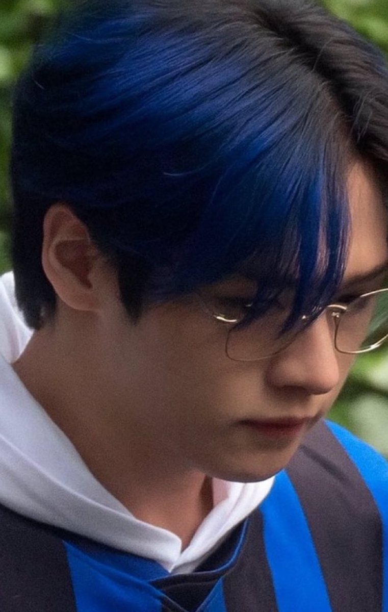save me blue haired minho with glasses… blue haired minho with glasses save me