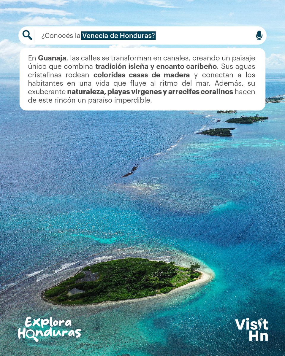 visithonduras's tweet photo. #ExploraHonduras 🔍
En esta entrega conoce Guanaja, un destino donde las calles se convierten en canales y la vida fluye al ritmo del mar. Conocida como la “Venecia de Honduras”. también es hogar de aguas cristalinas, coloridas casas de madera y una tradición isleña. 🏝️ https://t.co/B6OL2vWV6v