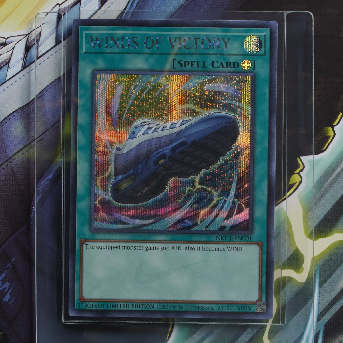 Official look at the Nike x Yugioh Winds of Victory Promo Card