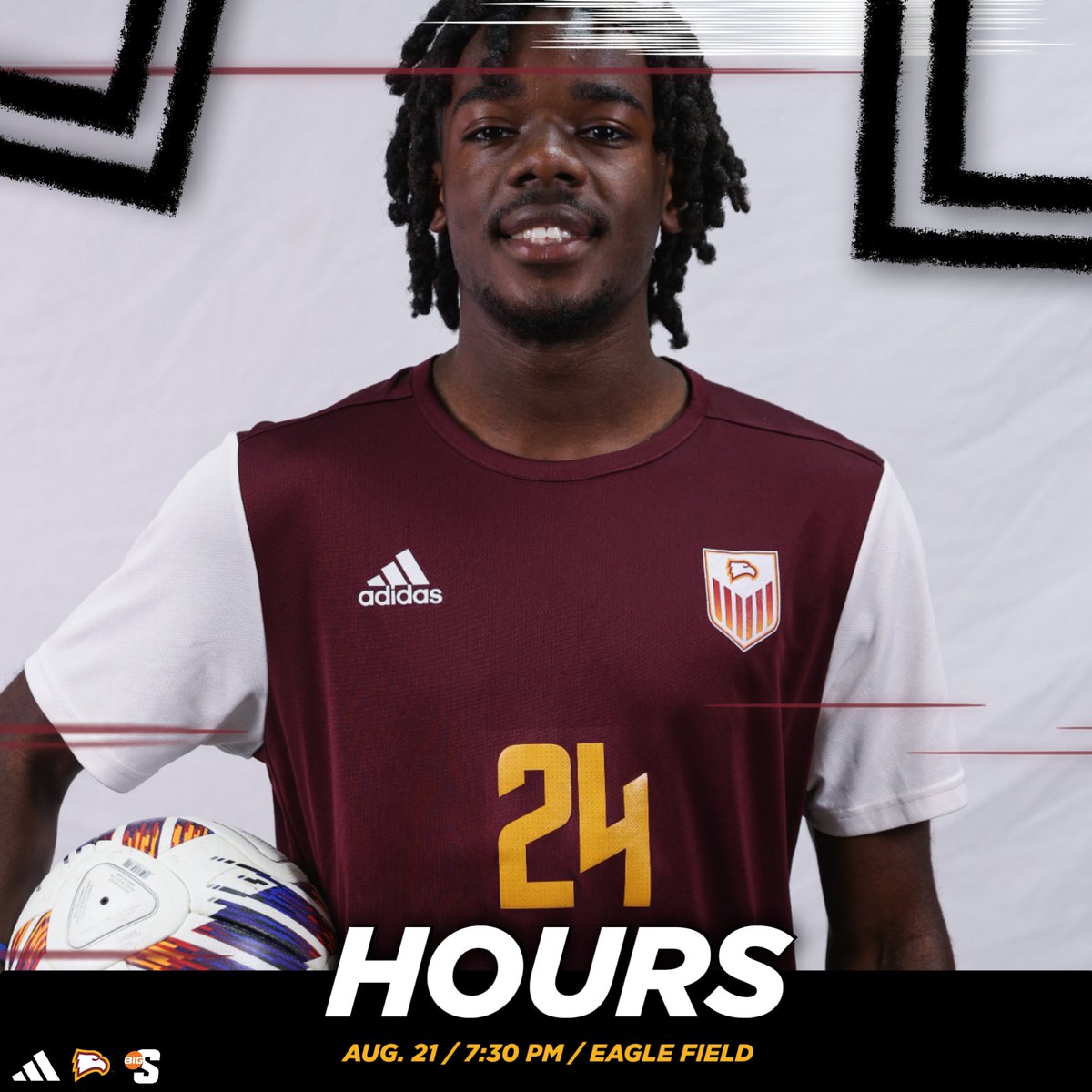 WinthropSoccer's tweet photo. 𝟮𝟰 𝗛𝗢𝗨𝗥𝗦 𝗨𝗡𝗧𝗜𝗟 𝗢𝗨𝗥 𝗦𝗘𝗔𝗦𝗢𝗡 𝗢𝗣𝗘𝗡𝗘𝗥⏳ 

See you at Eagle Field - 7:30 PM  

#ROCKtheHILL | #BigSouthMSOC https://t.co/sMJ2aSEQjZ