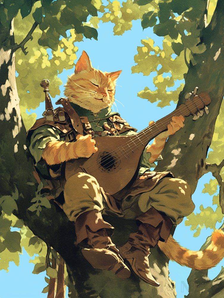 おはようございます
木曜日まできました～✨
体力温存していきましょうニャ😺

《猫国さすらいのトラ》
いつも心に音楽を…🪕😸