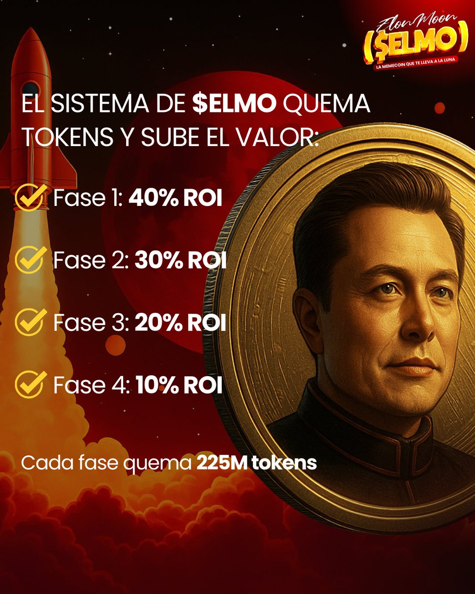 ElonMoonDAO's tweet photo. De las risas a la riqueza 😂💰
Las memecoins hicieron millonarios… pero $ELMO no es solo hype.
🔥 90% de tokens quemados
🎯 ROI hasta 40%
🧠 DAO y utilidades reales
👉 https://t.co/GS5IkfOHaJ https://t.co/XRgFOl9sMz