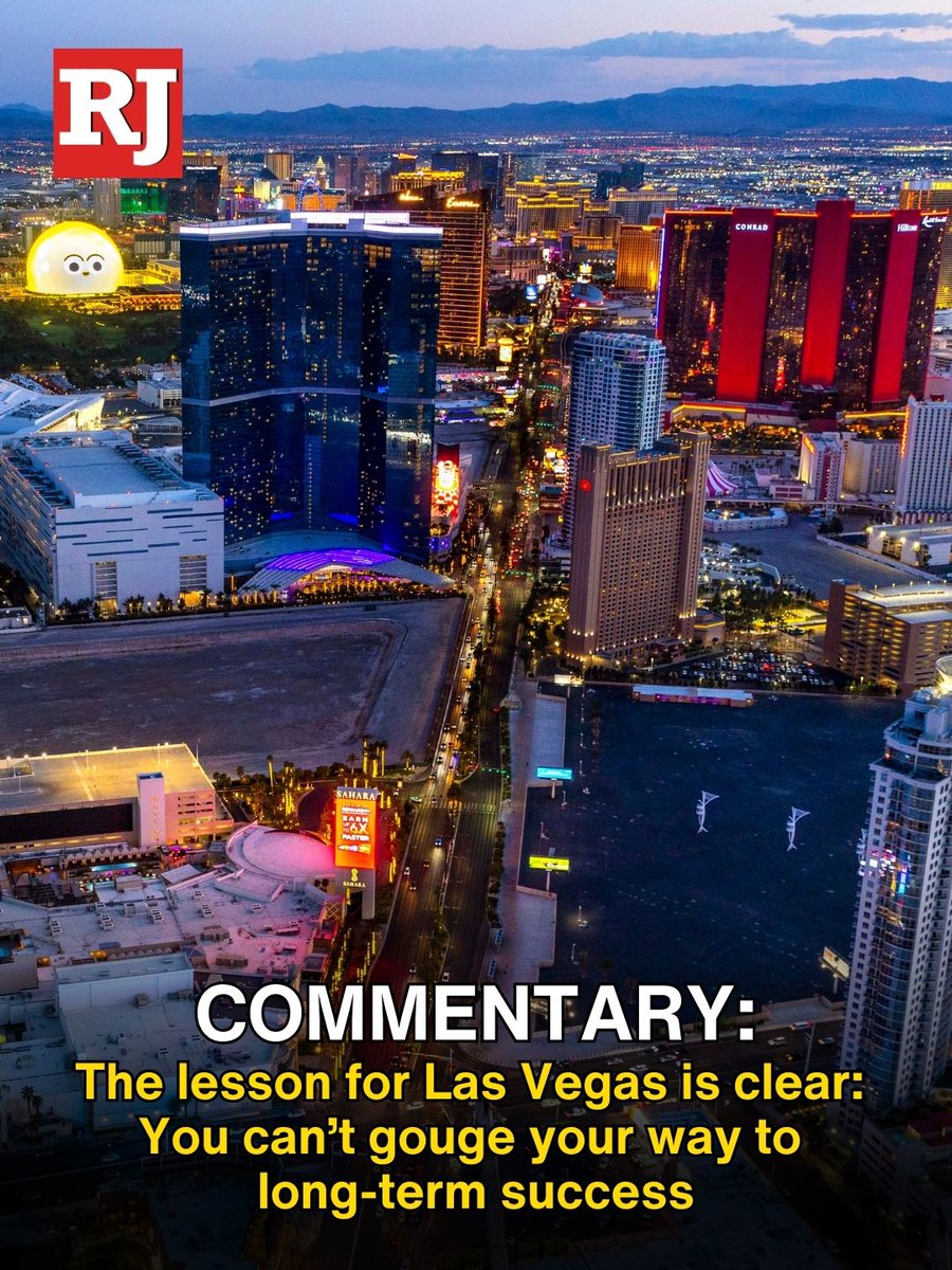 COMMENTARY: "For decades, people came to Las Vegas because it felt like you were getting more than your money’s worth. Today, too many leave saying they’ll go somewhere else next time."

Read the full opinion piece: lvrj.com/post/3427405
