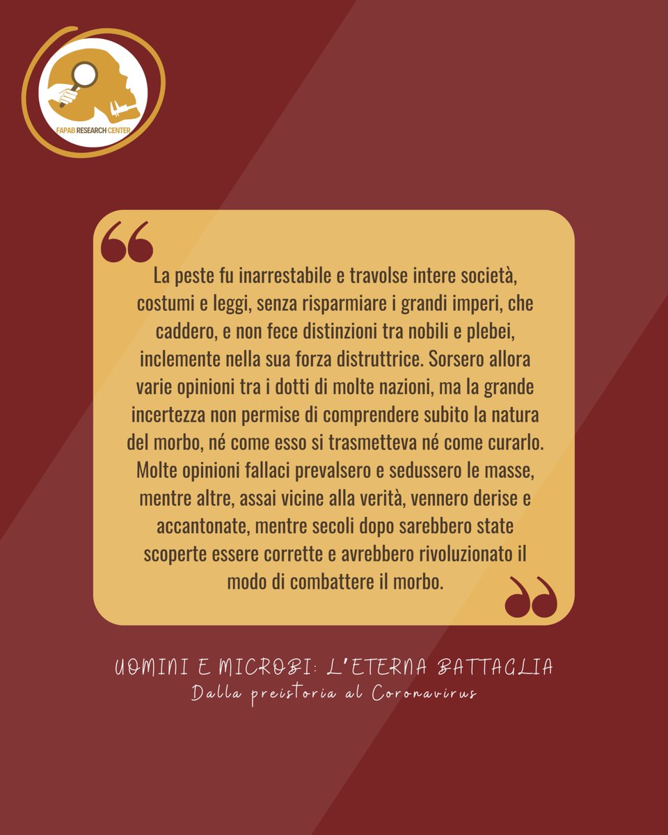 📚 “Uomini e microbi: l’eterna battaglia. Dalla preistoria al Coronavirus” di <a href="/DrFMGalassi/">Francesco M. Galassi</a>. 

Un viaggio dalla #preistoria fino al #COVIDー19, per capire come i #microbi, da sempre, ci abbiano accompagnato nel nostro percorso evolutivo.

#libri #libriconsigliati