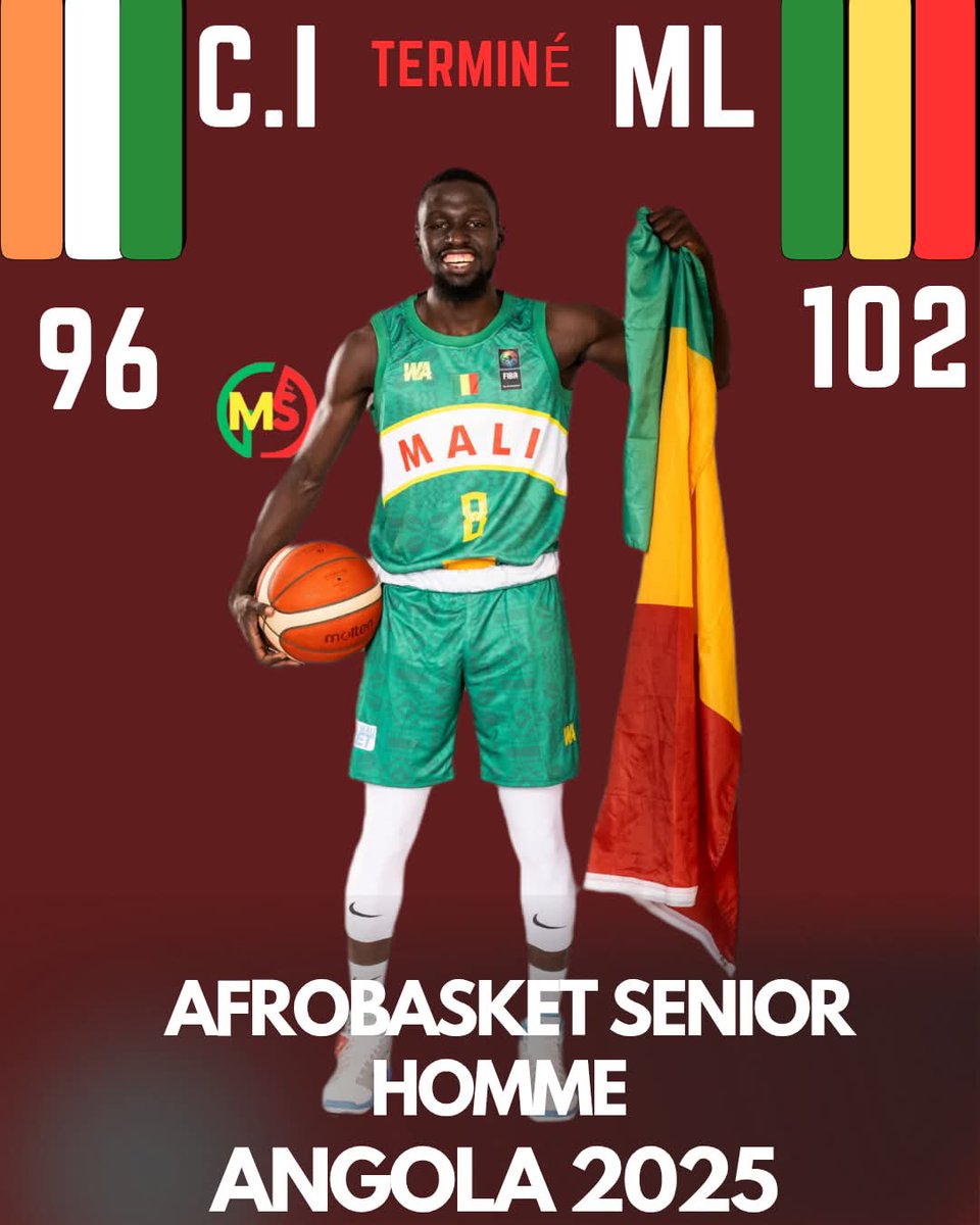 #AESinfo | #Mali 🇲🇱
Un mercenaire irlandais ne suffit pas à sauver la Côte d'Ivoire de la défaite !

Les Aigles du Mali se sont envolés vers les demi-finales de l'Afrobasket 2025, laissant derrière eux une équipe ivoirienne en lambeaux. Malgré la présence d'un mystérieux joueur