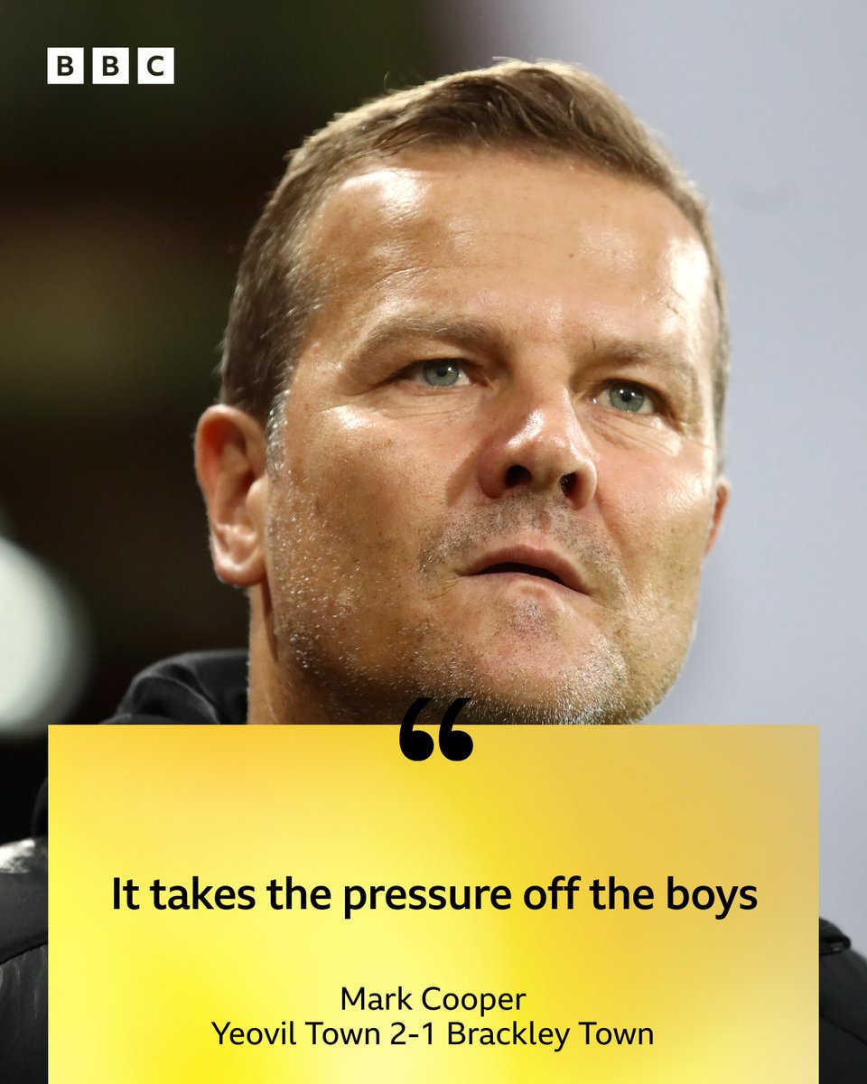 🎙️ The Yeovil Town boss speaks to <a href="/jxshperkins/">Josh Perkins</a> following his team’s 2-1 win over Brackley Town.

👉 bbc.co.uk/programmes/p0l…