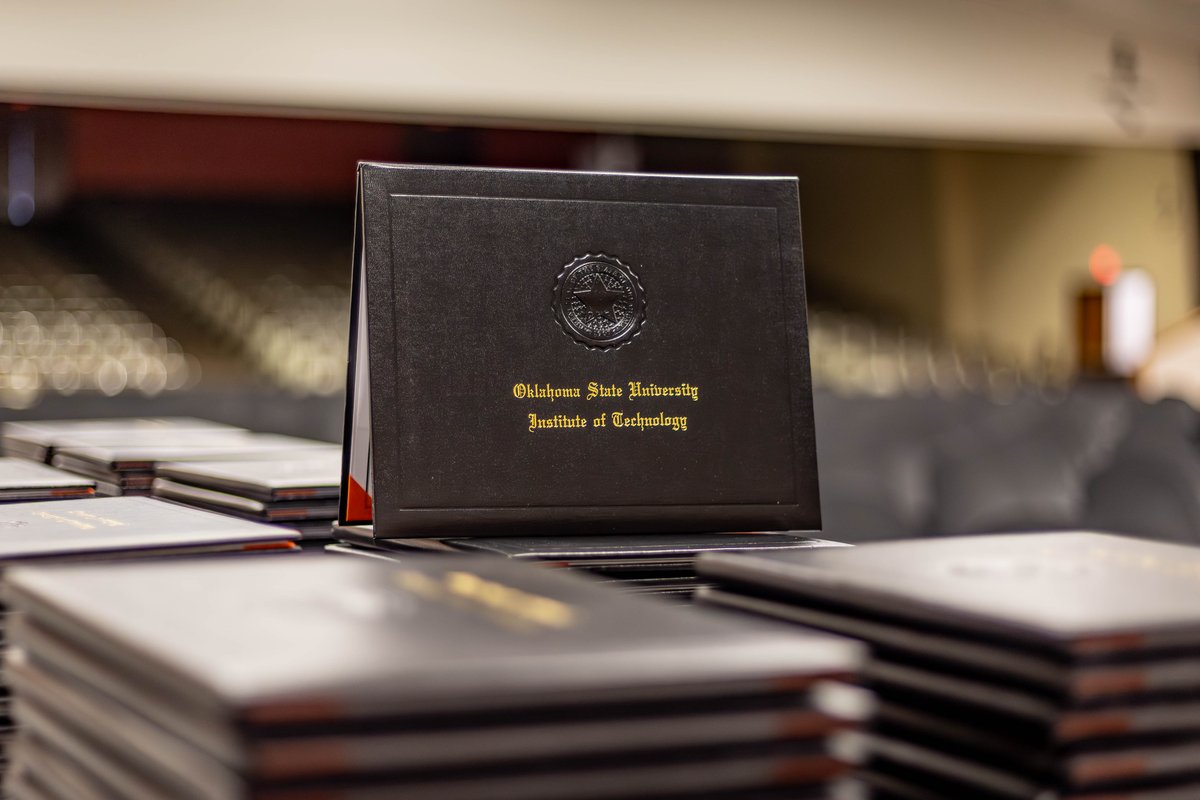 OSUIT's tweet image. Stacks of success waiting to be claimed. Tomorrow, they’ll be in the hands of our newest OSUIT graduates. 

#OSUITGrad | #OSUIT | #GoPokes