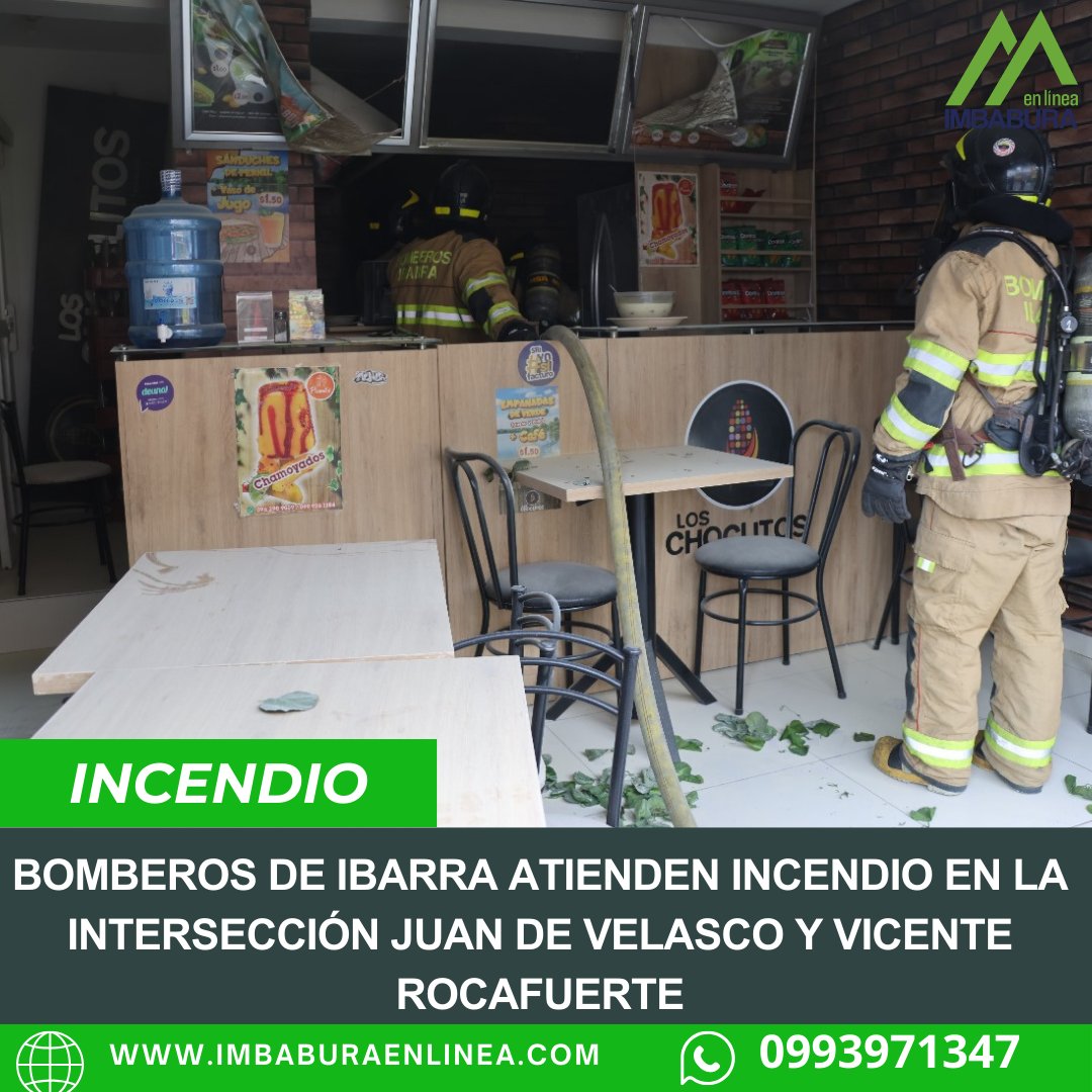 #INCENDIO Uso oportuno de extintores evitó que incendio en local de Ibarra se expanda. Más detalles aquí: lc.cx/yQDhqz   imbaburaenlinea.com