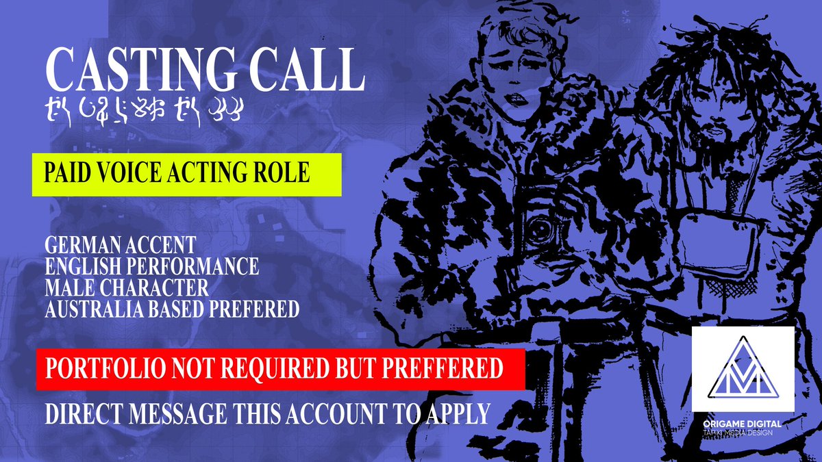Paid casting call! In search of an authentic German accent, male role. DM <a href="/0RIGAMEDIGITAL/">ORIGAMEDIGITAL</a> with your reel/resume!