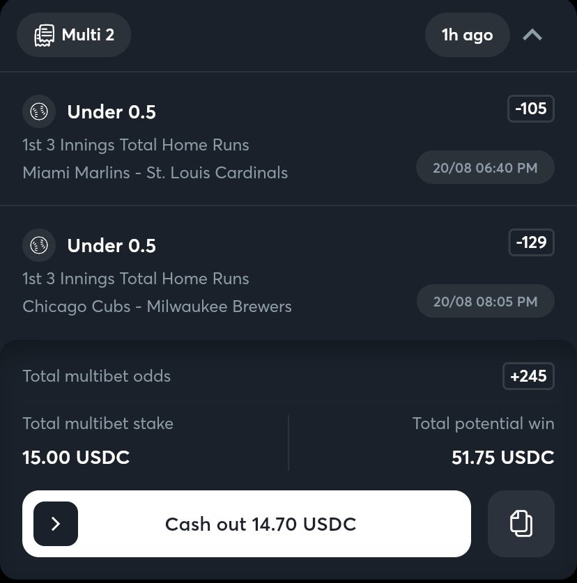 🚨 NO HOME RUN 1ST 3 🚨 +(245)

Marlins vs Cardinals 
Cubs vs Brewers 

🔥 Low early HR potential w/ strong arms on the mound. Value is all in the no-bomb start.

📢 Free Lounge drops TONIGHT @ 9 PM EST 

🚪 Opening September 2025 | PassportPicks.ca