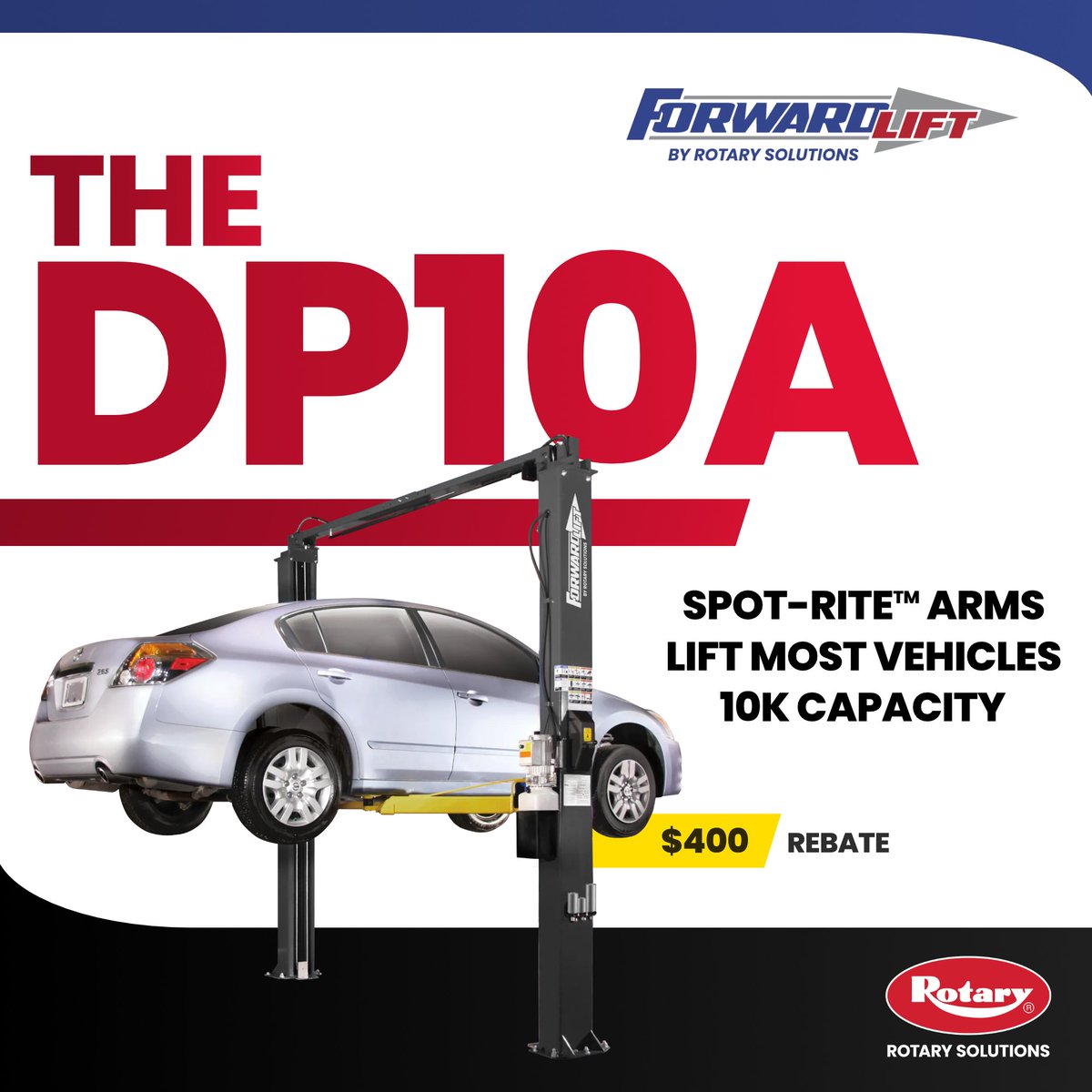forwardlift's tweet image. Switch between symmetric and asymmetric lifting with ease—Forward’s Spot-Right™ arm design puts versatility at your fingertips!

Learn more about our DP10 10k-capacity lift here: hubs.li/Q03DKgxC0

#Forwardlift #autolift #heavyduty #carlift #trucklift #heavydutyshop