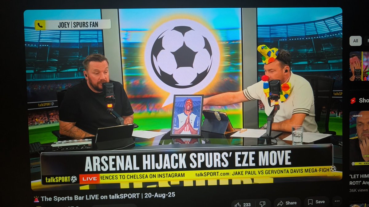 Funniest thing I've ever seen lmao <a href="/talkSPORT/">talkSPORT</a> Arsenal hijack Spurs move for Eze 😅😅😅