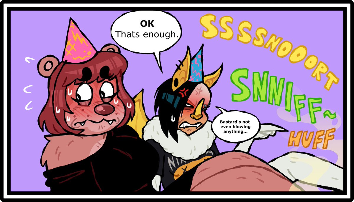 Today marks the anniversary of the horrible day I was spawned...🎉
And so Sherry and Vranda so lovingly fulfilled my one simple birthday request~💜🐻🦇

TY to all of u who gave me birfday wishes so far~! it's been a rough month, so alot of you really made my day today💜