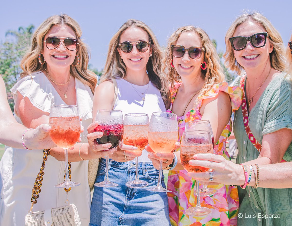 Rosé-tinted glasses make everything better. 🍷