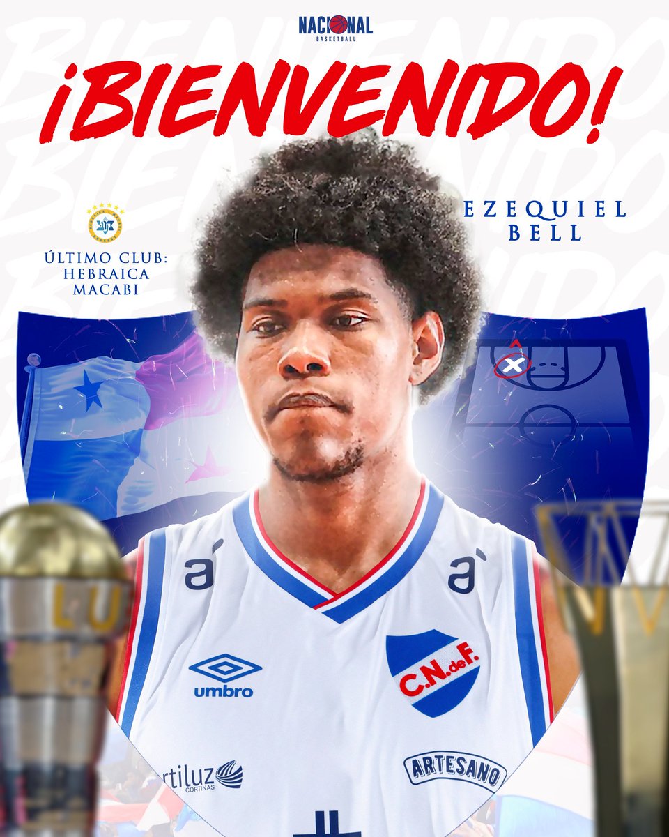 El Club <a href="/CNdeFbasketball/">Nacional Basketball</a> le da la bienvenida al panameño Ezequiel Bell, que se incorpora como refuerzo temporal para el inicio de la <a href="/LUB_Uy/">Liga Uruguaya de Básquetbol</a> y la <a href="/BCLAmericas/">#BCLAmericas</a>

⚔️Con su entrega y versatilidad, ya se prepara para defender los colores del Campeón 🔵⚪️🔴 
¡NACIONAL NACIONAL!🇵🇦🏀💪🏽🔥