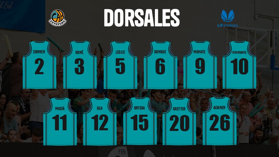 🔢 Dorsales #LFEndesa: Las jugadoras del <a href="/CABESTEPONA/">C.A.B. ESTEPONA</a> definen sus dorsales para el debut del equipo en la categoría

▶️ La capitana <a href="/Noeliamasia/">Noelia Masiá</a> seguirá luciendo el 11 y tampoco cambiará <a href="/marina12gea/">Marina Gea</a>, que llevará el 12

📝 Más información ⬇
feb.es/2025/8/20/balo…