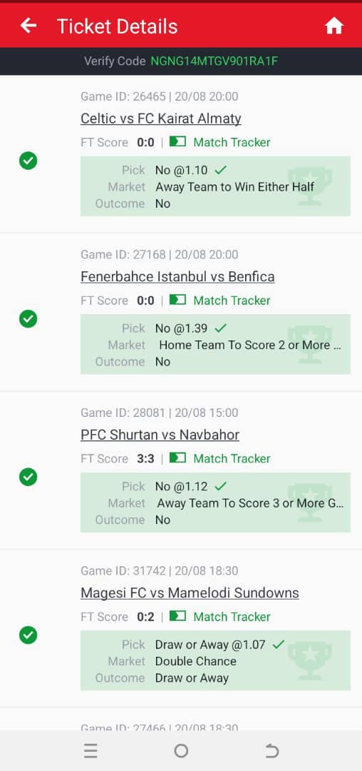 FreeDailyCodes5's tweet photo. Congratulations 🎉 if you played this. We go again tomorrow 
#SportyBet https://t.co/iFpKBFWpai