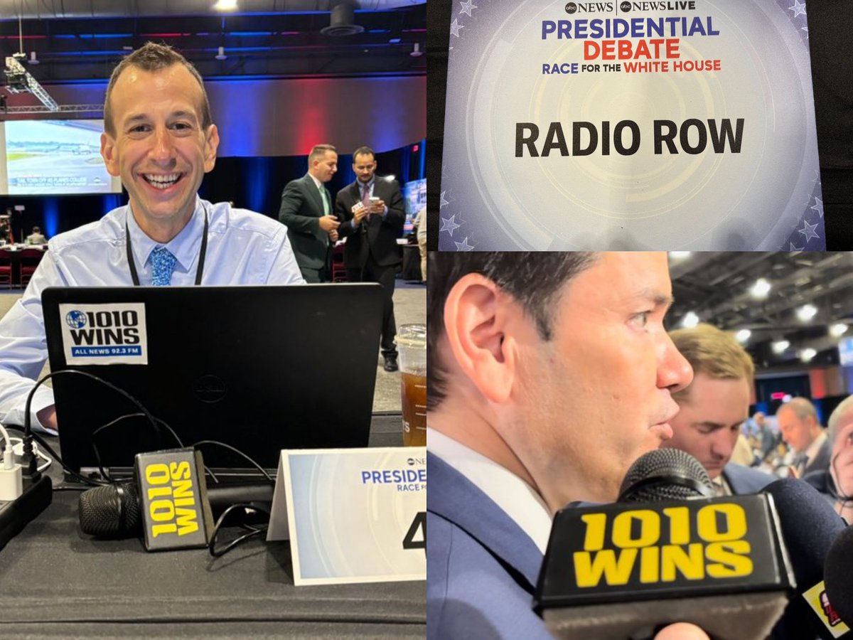 In honor of #WorldRadioDay, a flashback to covering last year's Biden-Trump debate for 1010 WINS. 📻 💻