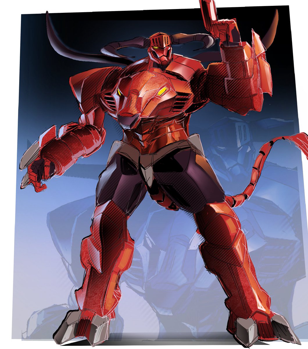 The Red Tyrant Megatron 
-
A fun design inspired by Hellboy and his cyberworld bull designs 
-
#transformers #megatron #shockwave #transformersthemovie #transformersone #charactersheet #redesign #absolute #megatronfanart #originalart #characterconceptart #conceptart