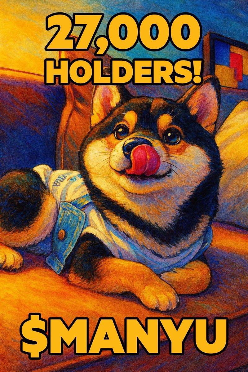 RagnarShib.eth (@ragnarshiba) on Twitter photo π¨ Milestone Alert π¨
$MANYU just smashed through 27,000 holders! ππ₯
From a pampered Shiba flexing on socials to conquering the Ethereum network, Manyu keeps proving heβs the main character of crypto culture.
<a href="/RealManyu/">Manyu Community</a>
The community is growing fast, the roadmap is rolling π¨ Milestone Alert π¨
$MANYU just smashed through 27,000 holders! ππ₯
From a pampered Shiba flexing on socials to conquering the Ethereum network, Manyu keeps proving heβs the main character of crypto culture.
<a href="/RealManyu/">Manyu Community</a>
The community is growing fast, the roadmap is rolling