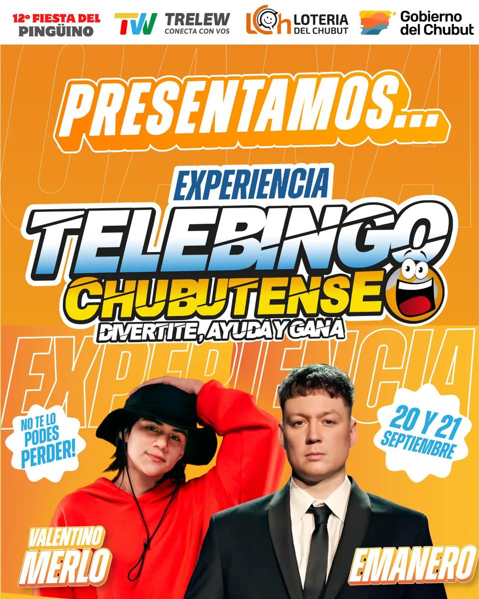 Lotería presentó “Experiencia Telebingo” con Emanero, Valentino Merlo y la Fiesta del Pingüino dlvr.it/TMbh8M