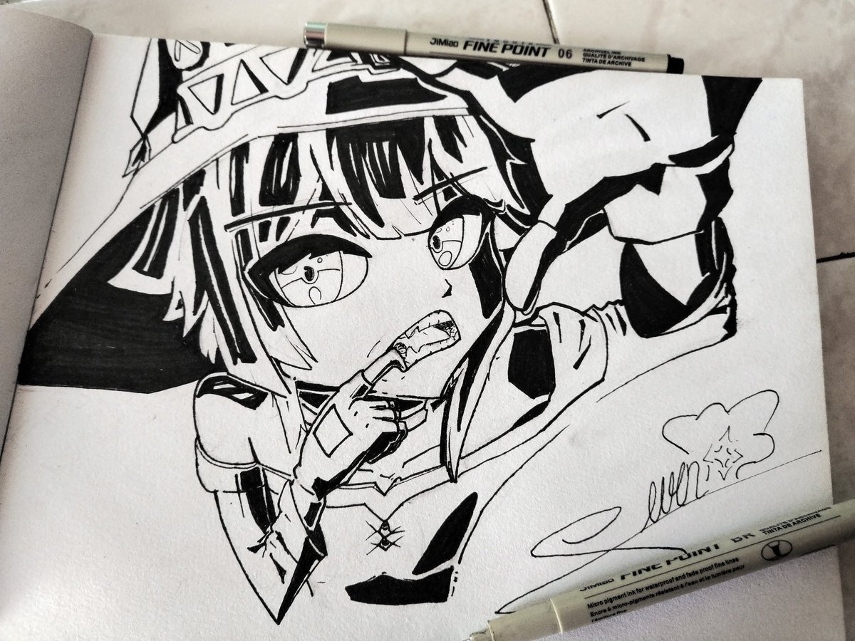 xZZackxX's tweet photo. Por el momento puedo mostrarles a uno de mis personajes de anime favorito espero les guste. No tengo ideas para dibujos pero me gustaria colaborar con algรบn dibujante
#dibujosalapiz #boceto #art #dibujo #dibujoanime #drawing #anime #illustration #konosuba #meguminfanart #fanart https://t.co/V862CJ8Aia