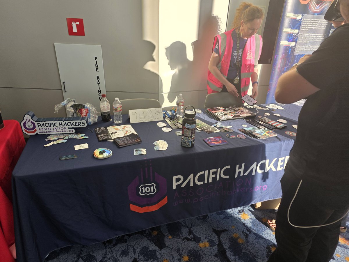 Had an incredible week at Hacker Summer Camp!  We made it to Black Hat USA &amp; had a blast at the Noobz Village at DEF CON. Thank you to everyone who supported Pacific Hackers Association &amp; our amazing volunteers. Stay tuned for what's next! #

PacificHackers #HackerSummerCamp2025