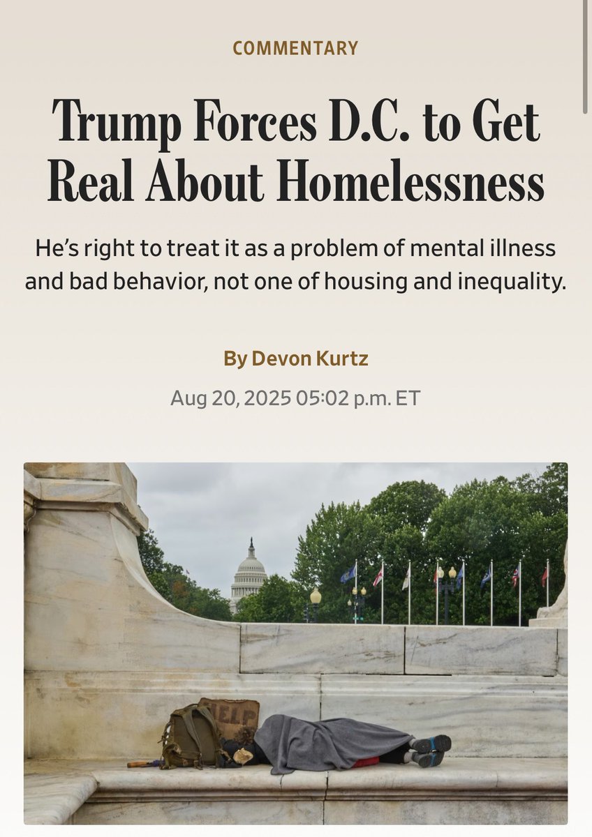 President Trump’s actions in DC and his recent EO on crime and disorder are both steps in the right direction.

For too long, activists have misled Americans about the true nature of homelessness, and the result has been a humanitarian disaster.

The President is taking this