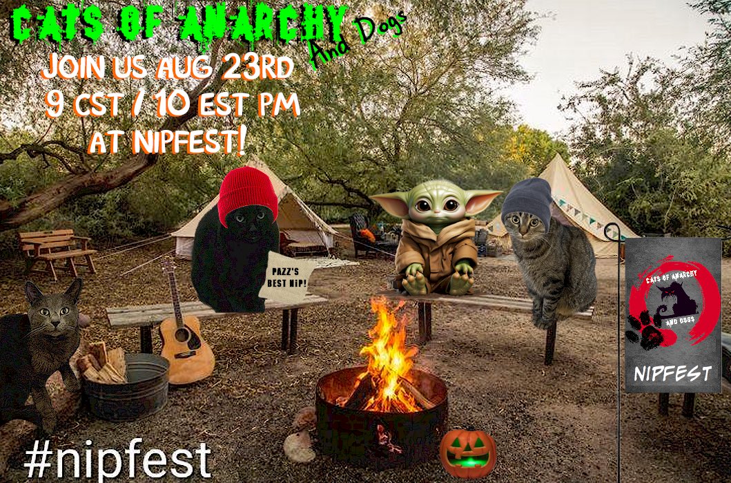 Cats of Anarchy and Dogs (@catsofanarchya1) on Twitter photo Who’s ready for a pawty?! 🥳 Join us this weekend at #Nipfest2025 This weekend is full of activities, be sure and stop by! Let’s do this! 😹 #CatsOfAnarchy Who’s ready for a pawty?! 🥳 Join us this weekend at #Nipfest2025 This weekend is full of activities, be sure and stop by! Let’s do this! 😹 #CatsOfAnarchy