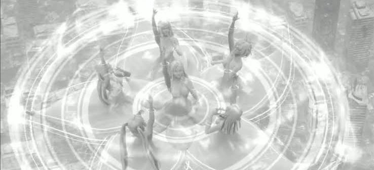 bottomlessb1tch's tweet photo. Fun fact: during The Final Song only Two sings her own song, the order is: One, Five, Four, Two, Three
That’s because if you take their respective intoner’s colors this order will form a rainbow

This is a subtle nod to the fact that Zero is a lesbian https://t.co/zG5ninebSC