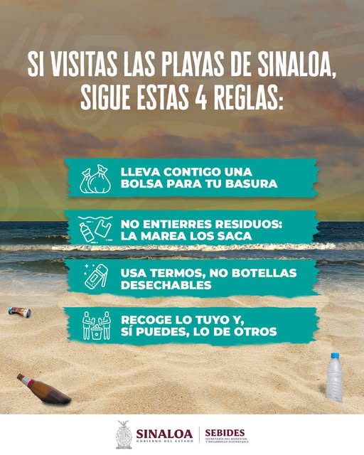 Gobierno del Estado de Sinaloa (@sinaloagobmx) on Twitter photo Disfrutar del mar es un privilegio, pero también una responsabilidad.
Entre todas y todos, mantenemos nuestras playas limpias, seguras y vivas.
¡Haz tu parte! Disfrutar del mar es un privilegio, pero también una responsabilidad.
Entre todas y todos, mantenemos nuestras playas limpias, seguras y vivas.
¡Haz tu parte!