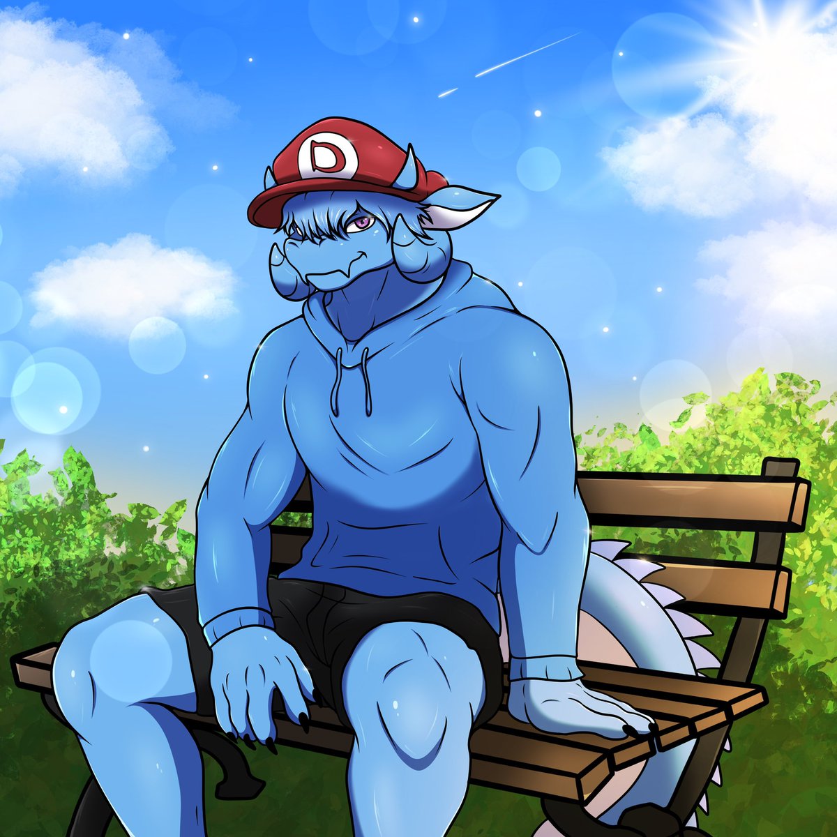 Lovely day just chilling on the bench 💙