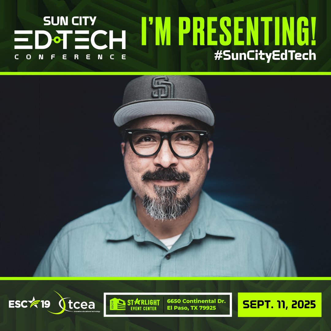 ClaudioZavalaJr's tweet image. 🚀 Excited to be at #SunCityEdTech Conference Sept. 11 in El Paso!

I’ll be sharing how to use generative AI, animation &amp;amp; video in Adobe Express 🎨✨.

#adobeforeducation #AdobeEduCreative #escregion19 #tcea @EdTechOscar @ESCRegion19 @TCEA