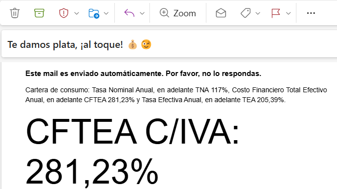 testaroom's tweet image. que bueno! mi banco me ofrece $200mil a devolver en 1, 3 o 6 cuotitas a una súpertasa de interés!! 🫢
.
#AlHornoConFritas
#argentina