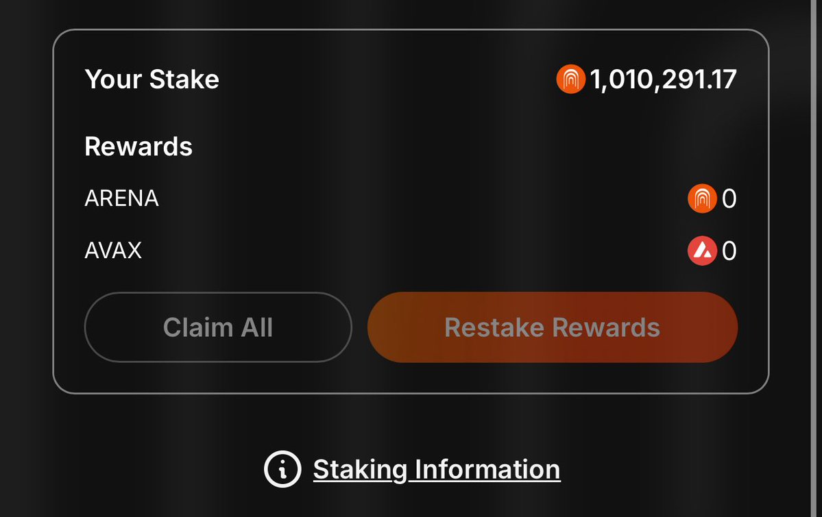 Bokonomics 🐓🔺 (@bokonomics) on Twitter photo I have officially reached the 1 Million $ARENA staked milestone! 🥩
I am so damn bullish on <a href="/TheArenaApp/">The Arena ⚔️</a> ⚔️ I have officially reached the 1 Million $ARENA staked milestone! 🥩
I am so damn bullish on <a href="/TheArenaApp/">The Arena ⚔️</a> ⚔️