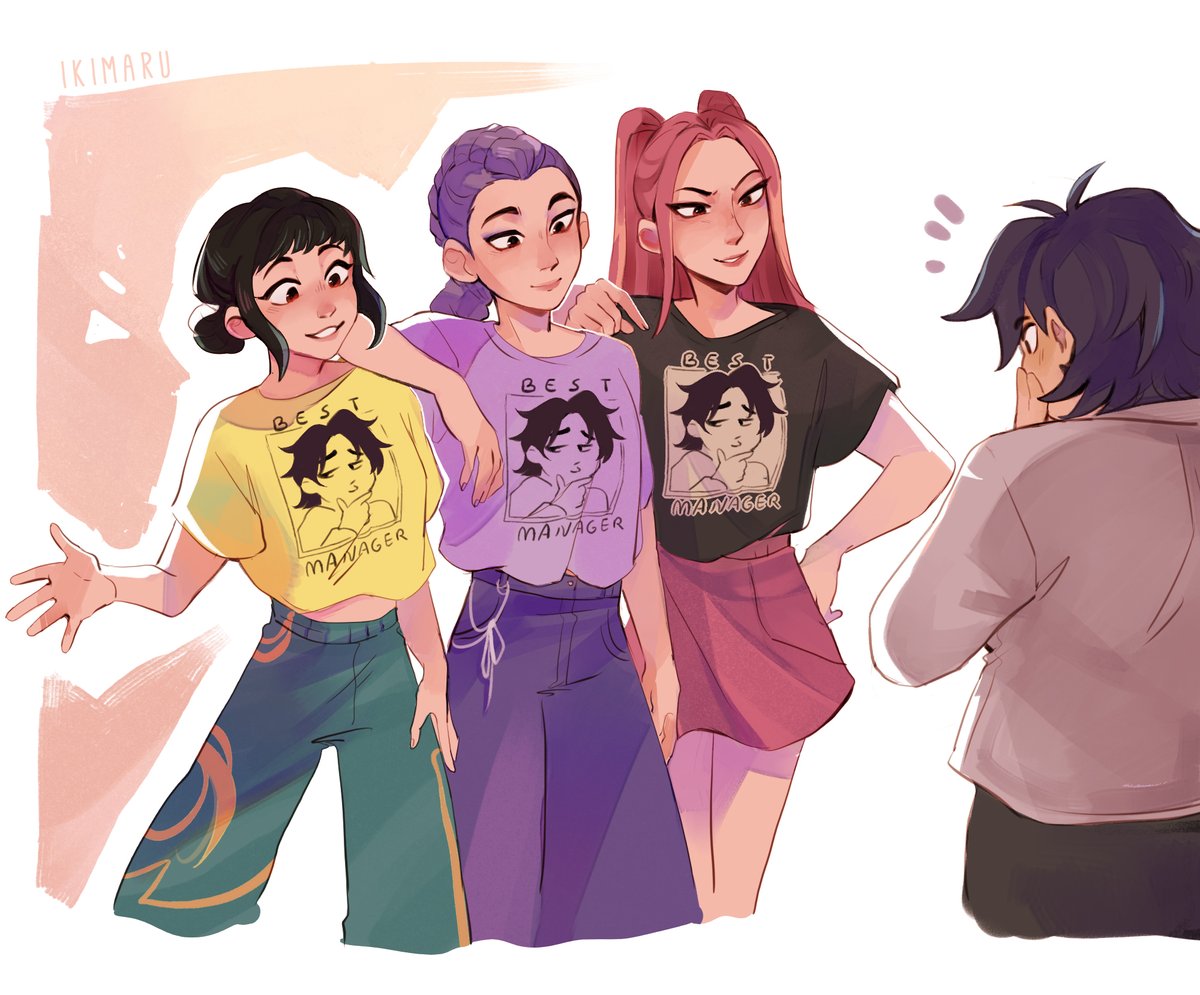 ikimaruart's tweet photo. so Bobby has a shirt of the girls but consider the girls having a Bobby shirt ✨
#kpopdemonhunters https://t.co/4UOwbT7jIF