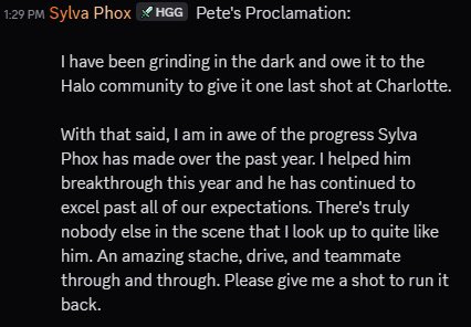 This was Manny’s response when I asked him to team for Charlotte LOL