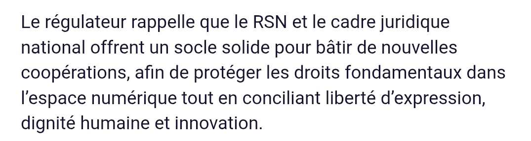 Un peu tard. Malheureusement. 
 arcom.fr/presse/regulat…